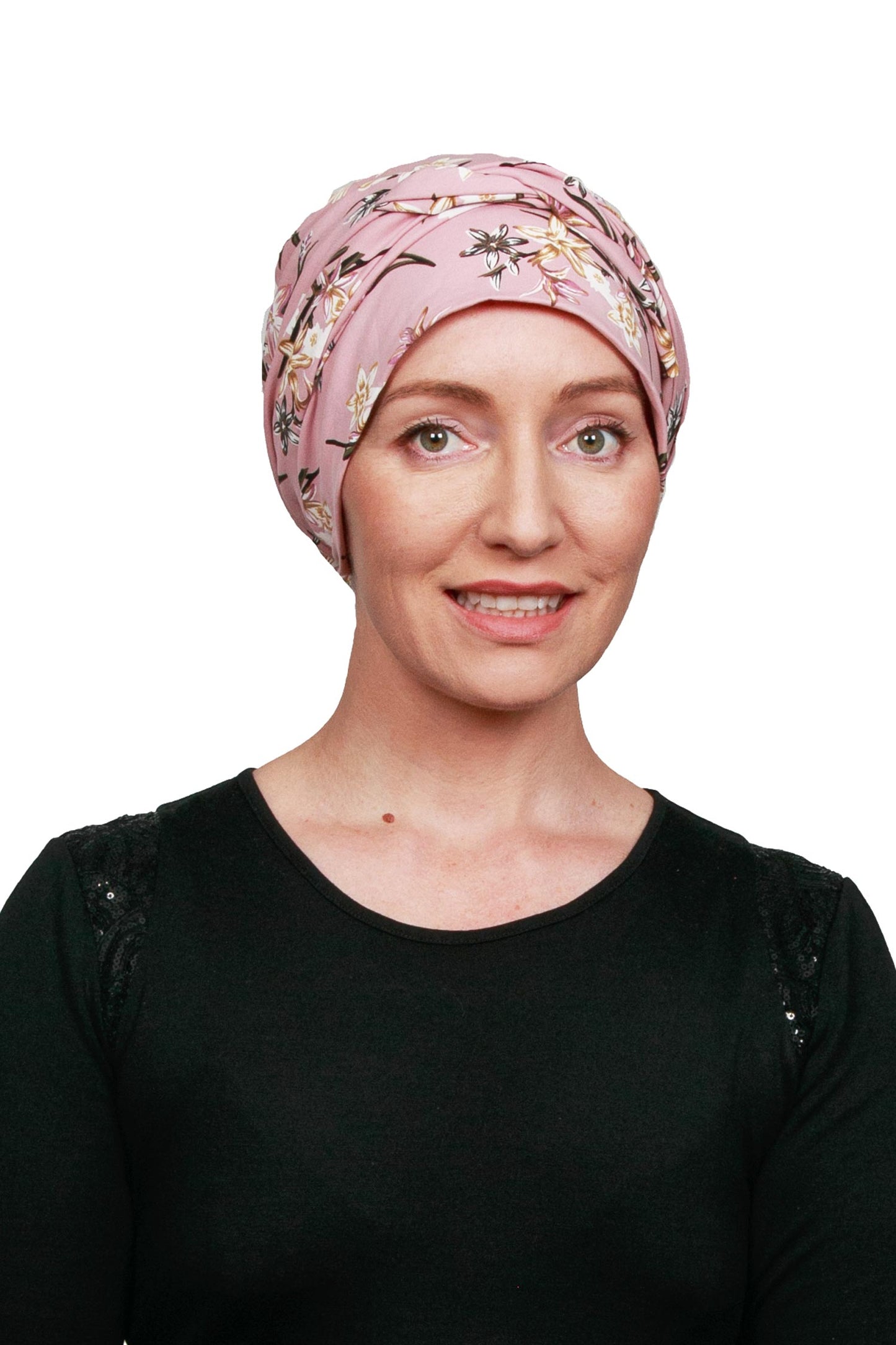 Aster 1 Cancer Wrap Hat - Pink - Kaus Hats