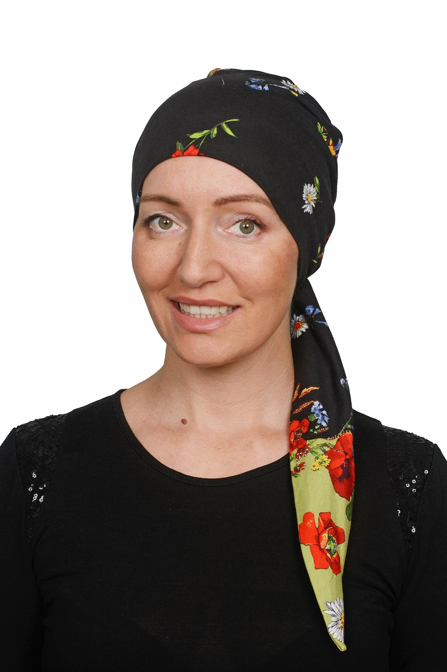 Azalea Cancer Wrap Hat - Floral - Kaus Hats2