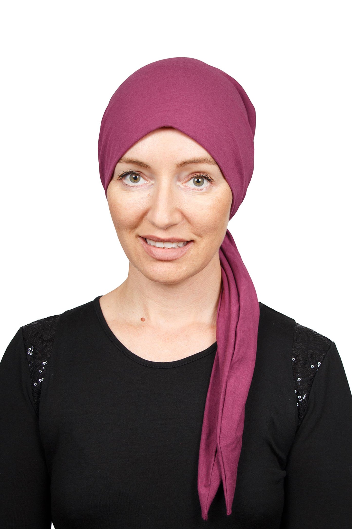 Mauve Wrap Cancer Hat - Purple 2 - Kaus Hats