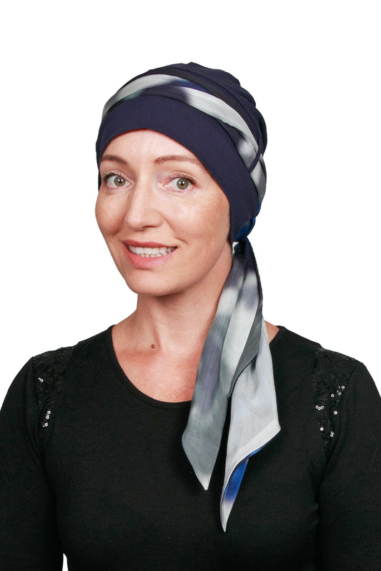 Moonlight Cancer Hat - Ink Floral 1- Kaus Hats