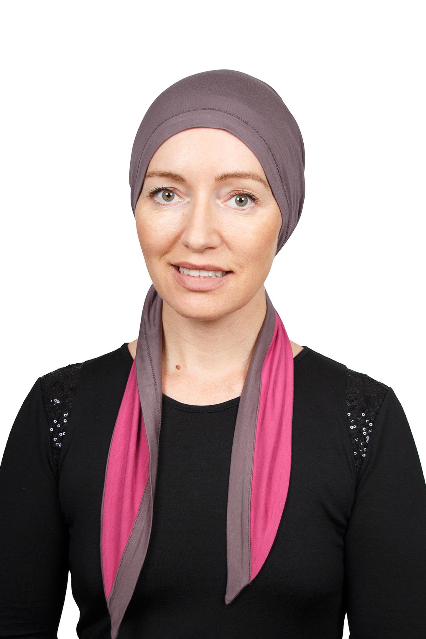 Reversible Rose Mushroom Wrap n Twist Cancer Hat - Kaus Hats