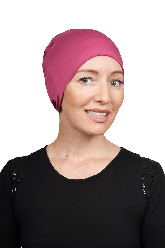 Bamboo Cancer Nightcap - Rose 1 - Kaus Hats