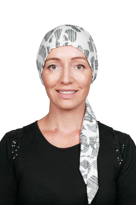 Sage Wrap n Twist Cancer Hat - Sage Cream 1 - Kaus Hats