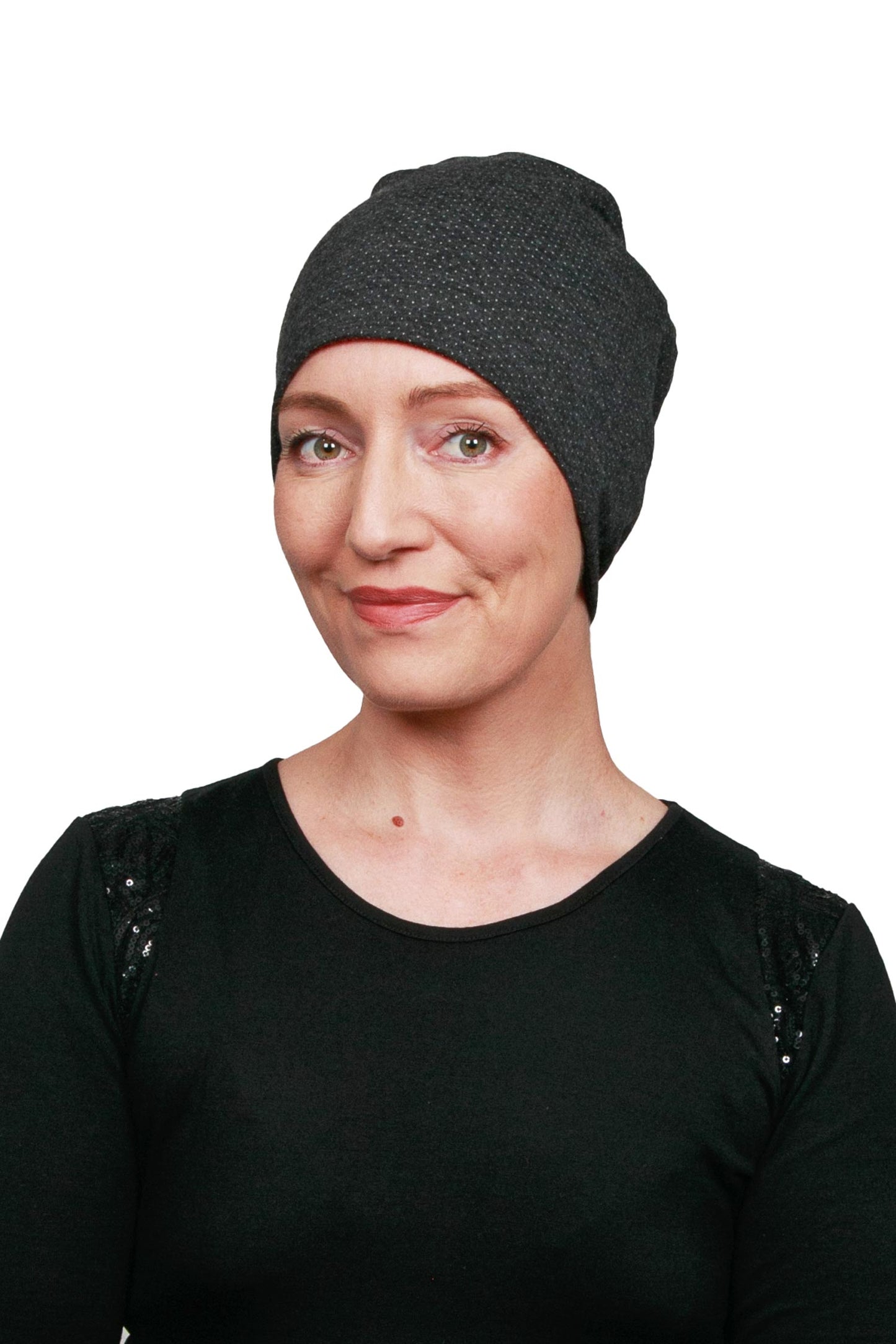 Speckle Merino Nightcap Cancer Hat - Grey 1 - Kaus Hats