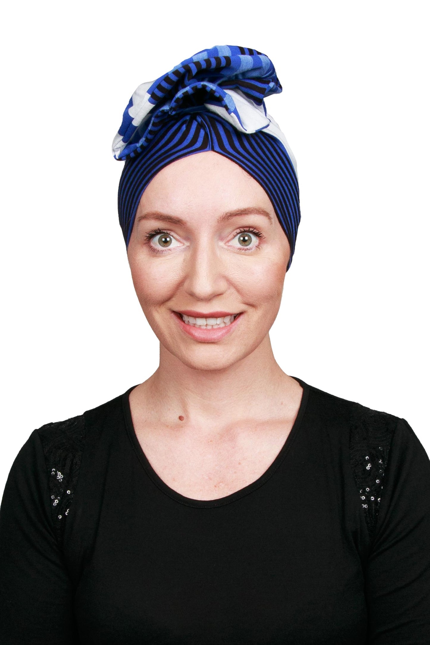 Bluekiss Cancer Turban - Blue 1 - Kaus Hats