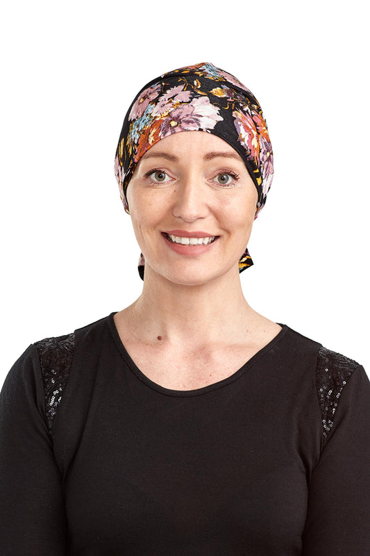 Fleur Turban Cancer Hat - Floral 1 - Kaus Hats