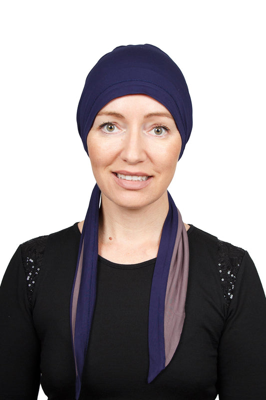 Reversible Ink Mushroom Wrap n Twist Cancer Hat - Kaus Hats