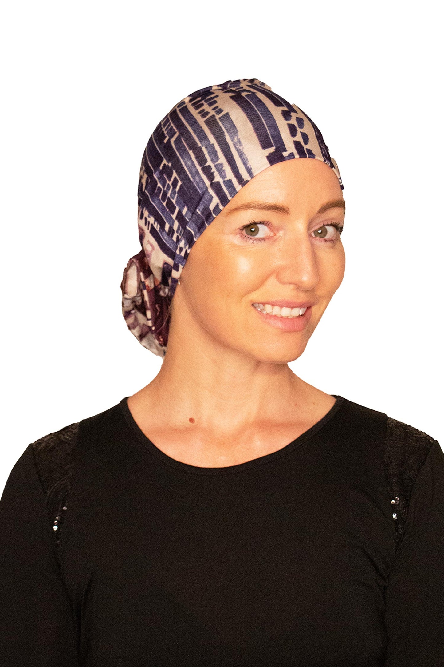 Purpleline Cancer Turban Hat - Purple 2 - Kaus Hats