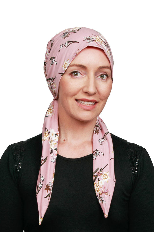 Aster Cancer Wrap Hat - Pink - Kaus Hats