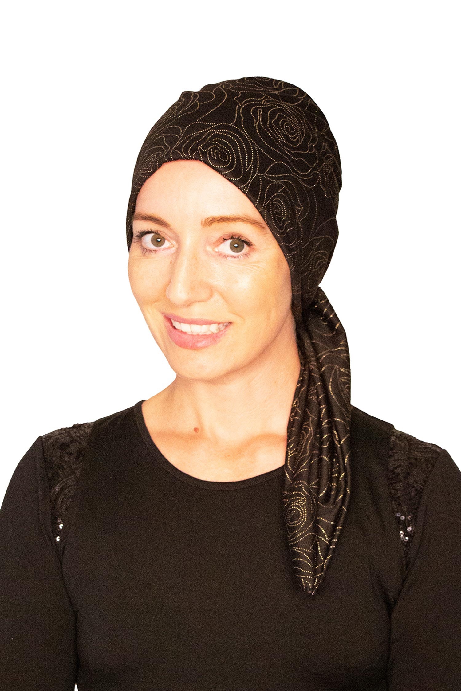 Gold Rose Cancer Hat - Gold Black 2 - Kaus Hats