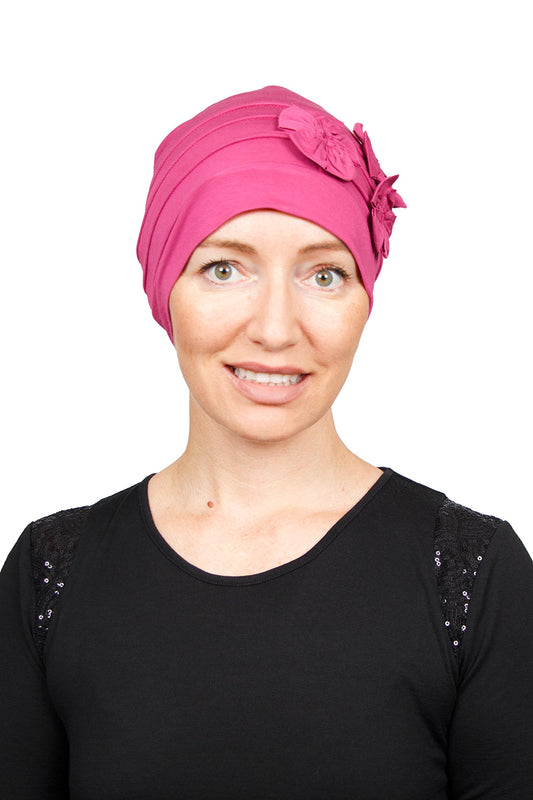 Eva Cancer Bamboo Beanie - Rose - Kaus Hats
