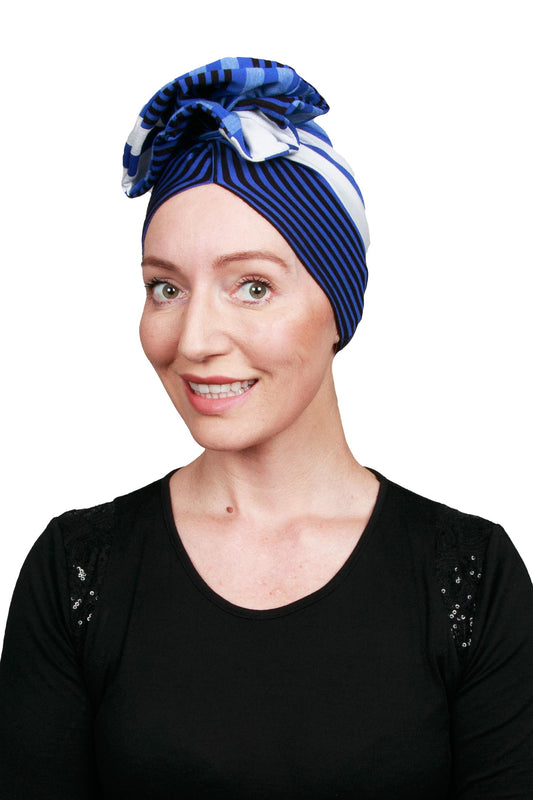 Bluekiss Cancer Turban - Blue - Kaus Hats