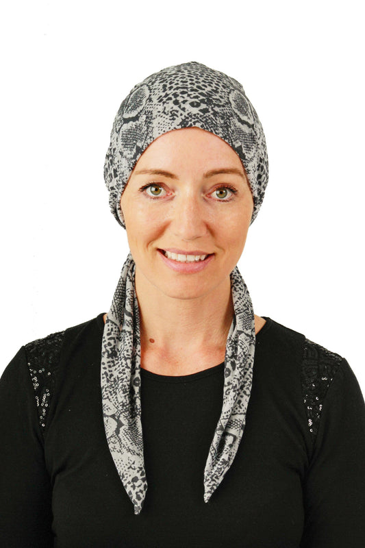 Dove Cancer Wrap Hat - Grey - Kaus Hats