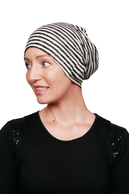 Paintbrush Cancer Nightcap Hat - Black Stripe 1 - Kaus Hats